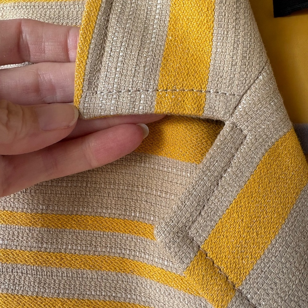 NWOT Women’s Talbots Yellow & Khaki Striped Blazer - SIZE 10 - Picture 9 of 16